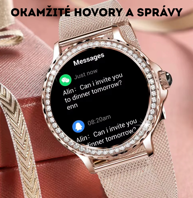 Rose Gold Premium Smart hodinky + darčekový remienok